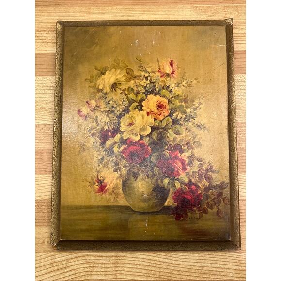 Vintage Artist Maurice DeCamps Floral Mystic and Floral Fantasy Wall Art - Picture 2 of 8